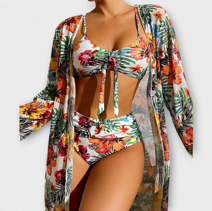 Paris™ | Tropikalny bikini set z wysokim stanem