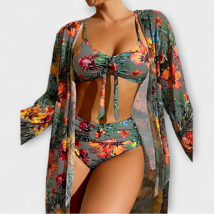 Paris™ | Tropikalny bikini set z wysokim stanem
