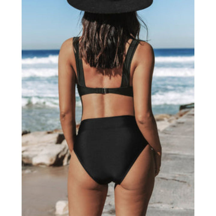 Kim™ | Jednokolorowe bikini z wysokim stanem