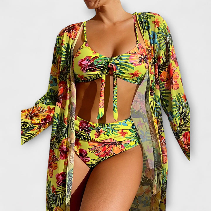 Paris™ | Tropikalny bikini set z wysokim stanem